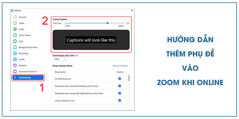 Hướng dẫn sử dụng phụ đề trên webinar của Zoom Meeting